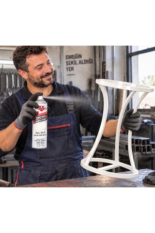 Ral 9010 Beyaz Sprey Boya Parlak Kırık Beyaz Akrilik Börfh 400 Ml 6025008 0001 Beyaz