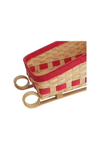 Noel Baba Kızak Atıştırmalık Konteyner Noel Dekorasyon Ekmek Sepeti Soruliyetçi Dokuma Sepet Atıştırmalık Meyve Dekorasyonu, 34x20x18cm Ahşap