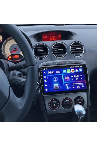 Peugeot 308 2008-2013 Uyumlu 8gb Ram 128gb Android Navigasyon Multimedya Tesla Ekran Android Teyp Double Teyp Kablosuz Carplay Android Auto Bluetooth Wifi Gps Geri Görüş Kameralı 9"