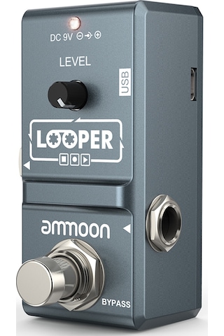 Ammoon Ap-09 Nano Loop Elektro Gitar Efekt Pedal Looper Gri