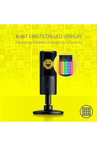 Razer Seiren Emote - İfade Ekranlı Akış Için Usb Kondenser Mikrof