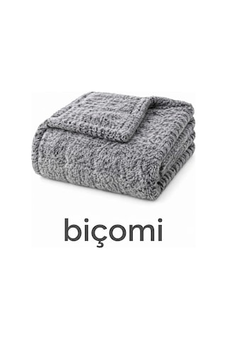Biçomi Bulut Dokunuşlu Wellsoft Tv & Dinlenme Battaniyesi 100x175 Gri