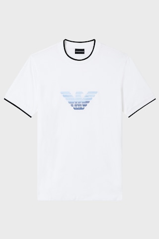 Emporio Armani Pamuk Karışımlı Slim Fit Bisiklet Yaka T Shirt Erkek T Shirt Em005271 Af10017 U0003 Beyaz