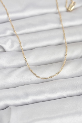 Cm 14k Gold Renk Burgu Model 60 Cm Kadın Kolye - Lisinya Çok Renkli 95373365