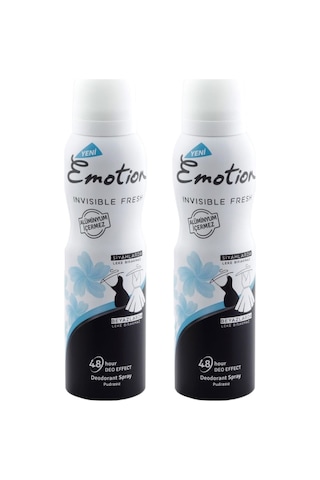 Emotion Invisible Fresh Black&White Kadın Sprey Deodorant 150 ML x 2