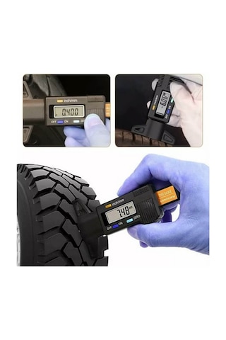 0-25.4mm Dijital Göstergeli Araç Lastik Diş Derinlik Ölçer Kumpası