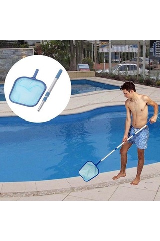 Tongxida İyileştirilmiş Havuz Temizleme Seti - Sığ Yaprak Toplama Ağı + Uzayabilir Alüminyum Sap