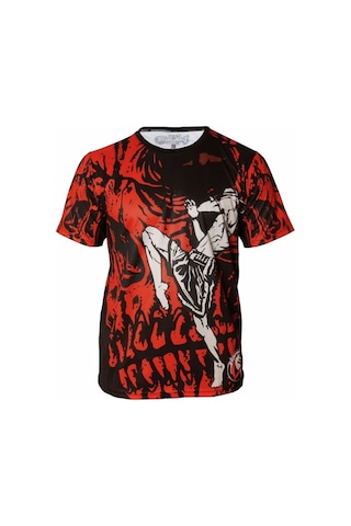 Dragondo Tx8597 Kick Boks Muaythai Tişört Kırmızı Dijital Baskılı Tişört Kırmızı