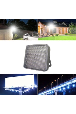 Dış Mekan Ve Kamp İçin Usb İle Şarj Olan 4 Farklı Işık Modlu Güçlü Projektör Lamba 100w 2400 Mah