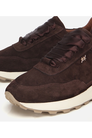 Hotiç Kadın Süet Deri Kahverengi Bağcık Detaylı Yüksek Tabanlı Spor Ayakkabı 01ayh315410a480 01ayh315410a480 Kahverengi