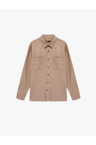 Koton Regular Fit Cepli Klasik Yaka Uzun Kollu Gömlek Deve Tüyü 6sam60036nw Taba
