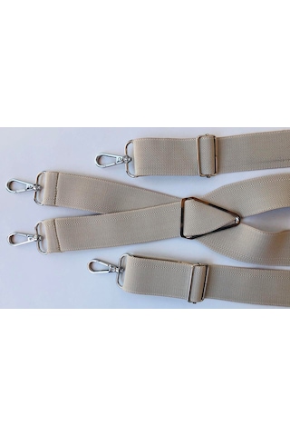 Kancalı Bej Renkli Pantolon Askısı 4 Kancalı