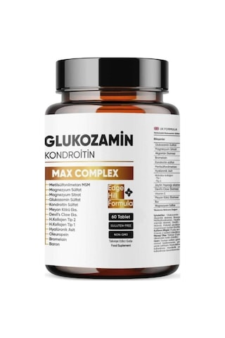 Glukozamin Kondroitin Msm, Max Complex 60 Tablet Uk Formül, Boswellia,bromelain,oleuropei