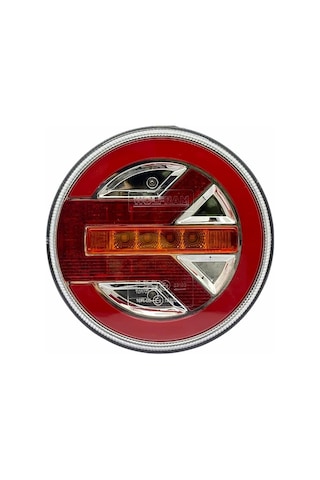Wolfram 12v-24v Stop Lambası Yuvarlak Neon Ledli-kayar Sinyalli 3 Fonksiyonlu 140 35 Mm E9 Sol