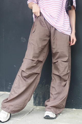 Madmext Kahverengi Paraşüt Jogger Kadın Pantolon Mg1726-kahverengi Kahverengi