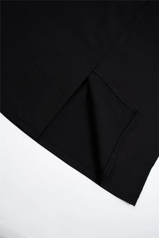 Kadın Siyah Arkası Cepli Nevra Etek Siyah