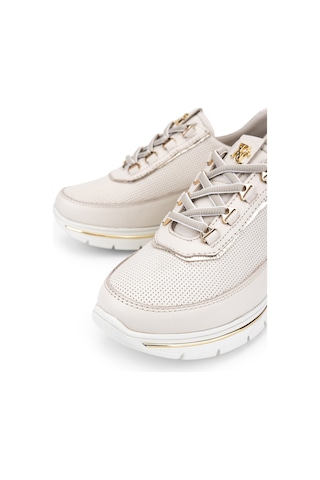 Tamer Tanca Hakiki Deri Kadın Siyah Sneakers & Spor Ayakkabı 298 3220 Bn Ayk Y26 Krema/krema Bsk Krem