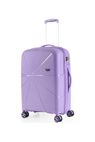 Ççs 5264 Polipropilen Büyük Boy Valiz Mor