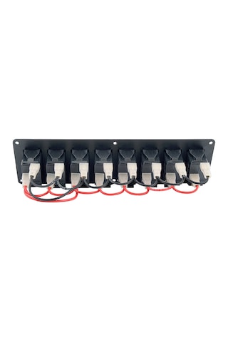 Goldsea Slim Switch Panel 8 Anahtar Sembollü Kırmızı Led 12/24V Kırmızı
