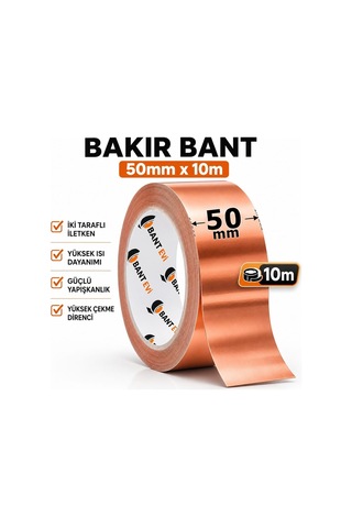 Bakır Bant 50mm X 10metre İletken Bakır Bant