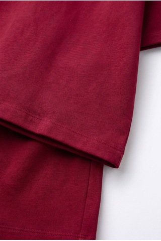 Unisex Çocuk Pamuklu Bordo Magu Club T-shirt Şort Takım