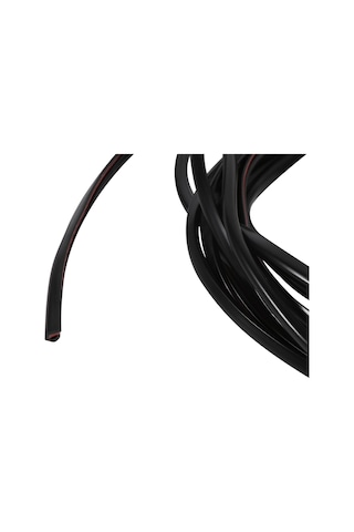 Kosona 5m Kauçuk Araba Kapı Kenarı Koruyucu Şerit - Çizik Ve Darbe Önleyici, U Şekli, Çift Taraflı Yapıştırıcı İle Kolay Kurulum Siyah