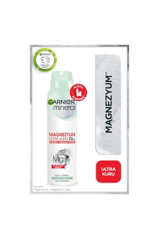 Garnier Mineral Magnezyum Ultra Kuru Kadın Sprey Deodorant 3 x 150 ML