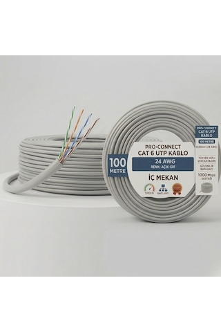 Cat6 U/utp Ağ Kablosu 100 Metre 24 Awg 1000 Mbps Gigabit Ethernet Metre Baskılı Network Kablo Cat6 U/utp Ağ Kablosu 100 Metre 24 Awg 1000 Mbps Gigabit Ethernet Metre Baskılı Network Kablo