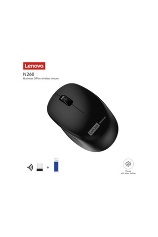 N260 Sessiz Kablosuz Mouse - Siyah, 1200 Dpı, 20 Metre Menzil, Otomatik Kapanma Ve Uyku Modu, Nano Usb Alıcı Wireless Diğer