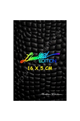 Limited Edition Sticker Folyo - Hologram - 16 X 5 Cm