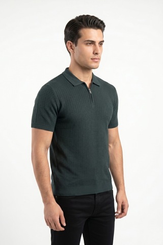 Baglan Erkek Spor Polo Yaka Triko Tişört Bgl-st05371 Nefti
