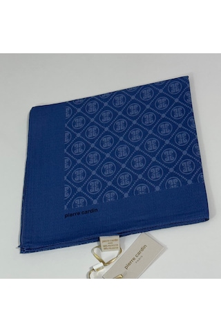 Pierre Cardin Elegans Monogram Eşarp - 1090750 -922 İndigo Mavi İndigo Mavi