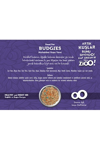 Myyem Zioo Muhabbet Kuşu Yemi 400 Gr