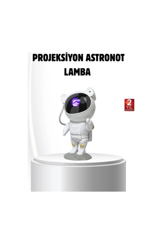 Home Bluetooth Müzikli Astronot Projeksiyon Lambası Yıldız Ve Ay Efektli