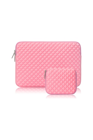 Cbtx Desenli Dokulu 14.6" Dizüstü Bilgisayar Laptop Taşıma Çantası Pembe