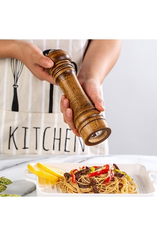 Değirmen, Karabiber Değirmeni, Meşe Karabiber Değirmeni, Taze Çekilmiş Karabiber Değirmeni Baharat Kavanozu, Öğütme Şişesi, Tuz Ve Karabiber Değirmeni, 25,4 Cm Ahşap