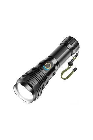 Jeemson P70 Taşınabilir Şarjlı El Feneri - 5000mah Pil, 5 Aydınlatma Modu, Tip-c Şarj, Su Geçirmez Siyah