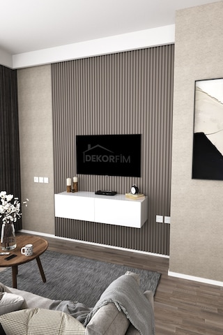 Df17101 Duvara Monte Tv Ünitesi Kapaklı Raflı Tv Sehpası Modern Duvar Raflı Tv Alt Ünitesi Beyaz