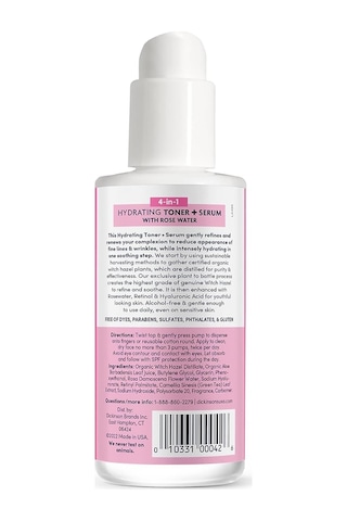 Dickinson's Cadı Fındığı Ve Gül Suyu Özlü Nemlendirici Tonik + Serum 118ml