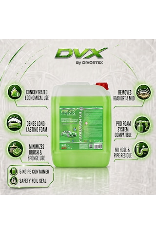 Dvx By Divortex Car Wash V4 - Fırçasız Oto Yıkama Şampuanı 5 Kg