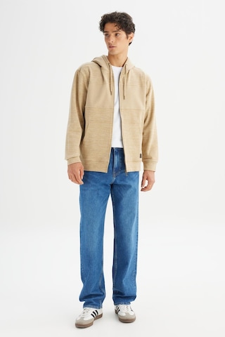 Lee Erkek Full Zip Sweatshirt Beige Çok Renkli