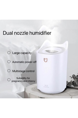 Ambition 3000 ML Çift Jet Hava Nemlendirici Büyük Beyaz