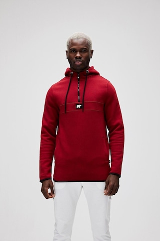 Bad Bear Defence Half-zip Hoodie Bordo Yarım Fermuarlı Kapüşonlu Erkek Sweatshirt 001
