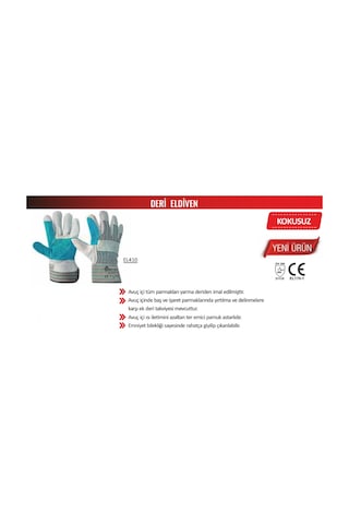 Bay-Tec Kaynakçı Demirci Deri Eldiveni Kokusuz