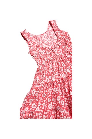 Çiçekli Kız Çocuk Elbise St09118 Pembe