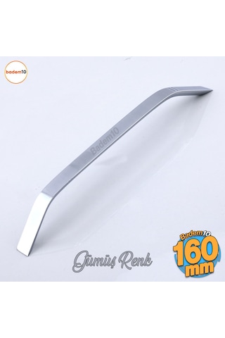 Şahin Krom Gümüş Metal Kulp 160 Mm - 16 Cm Mobilya Çekmece Mutfak Dolabı Dolap Kulpları Kulbu Kulpu Krom