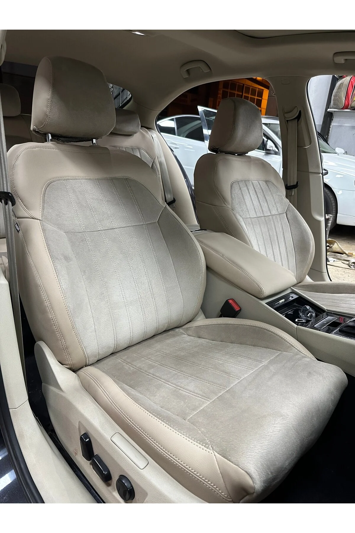 Skoda Superb Araca Özel Koltuk Kılıfı Bej