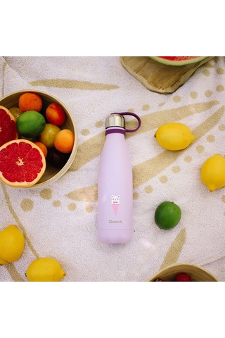 Qwetch QK9005 Kids Isı Yalıtımlı 500 ML Termos - Kedi Desenli