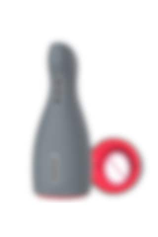 Carmine Penis Eğitmeni Isıtmalı Güçlü Emiş Yapabilen Şarjlı Su Geçirmez Otomatik Lüks Mastürbatör Gri