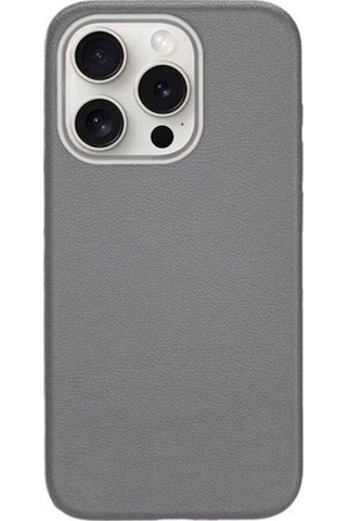 Apple Uyumlu iPhone 15 Pro Max Kılıf M-safe Şarj Özellikli Pu Deri Zore Adora Kapak Koyu Gri